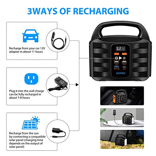Generator Portable Power Station,NusGear 155Wh 42000mAh Camping Solar