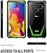 LG V40 Thin Case, LG V40 Case, Poetic Guardian [Scratch Resistant Back] [Built-in-Screen Protector] Full-Body Rugged Clear Hybrid Bumper Case for LG V40 / LG V40 ThinQ (2018) - Green