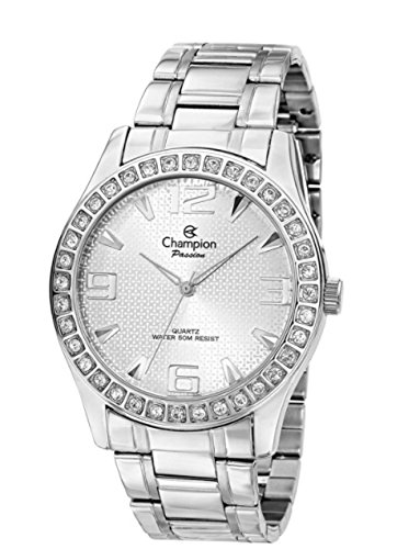 Relógio Feminino Champion Strass Prata Passion CH24704Q
