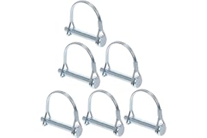 POPETPOP 6pcs Heavy-duty Square Pin Locking Pins Carbon Steel Safety Coupler for Trailer Hitch Gooseneck