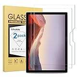 [2 Pack] Screen Protector for Surface Pro 7/Surface Pro 6 / Surface Pro (5th Gen) / Surface Pro 4, SPARIN Tempered Glass Screen Protector with Surface Pen Compatible/Scratch Resistant