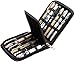 Voilamart Fountain Pen Case Rollerball Pen Holder PU Leather Bag Pouch for 12 Pens - Black