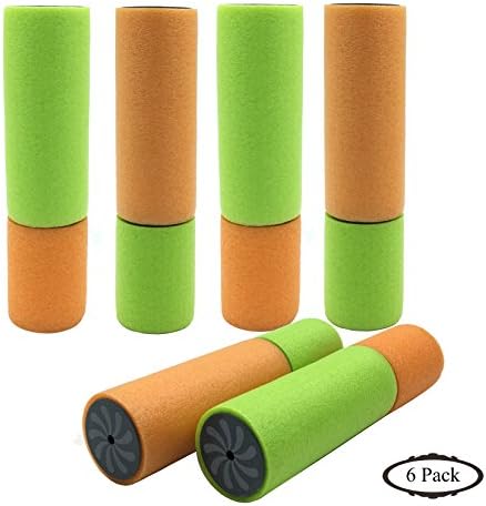 MOLICUI Mini Super Soaker Foam Pocket Water Guns (6 pack) Toys for Kids Summer Swimming Pool Game Beach Sand Water Blaster Toy Boys Girls Adult