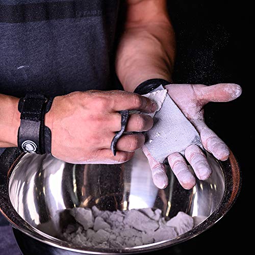 WOD Nation Gymnastics Hand Grips - Premium Hand Protectors for Crossfit Training, Pull Ups, Weight Lifting, Kettlebells - Black - Medium - Thumbnail 6
