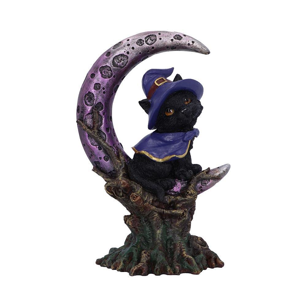 Nemesis Now Grimalkin Witches Familiar Black Cat and Crescent Moon Figurine, 18.5cm U5436T1 — image 1