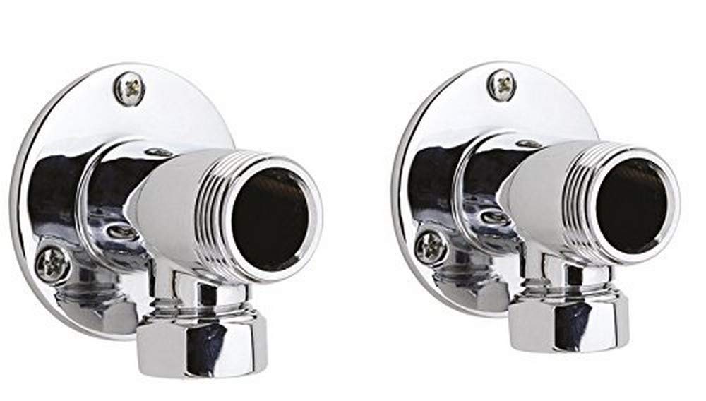 Nuie A312 Back Plate Elbow Unions, Chrome