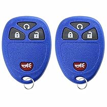 KeylessOption Keyless Entry Remote Control Car Key Fob Replacement For 15913421 -Blue (Pack of 2)