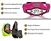 LED Headlamp Flashlight by SmarterLife - Ideal Running Lights for Runners with 6 White & Red Light Modes - Headlamps for Adults, Kids, Hiking, Camping - Only 1.5.Oz & Uses 1 Battery (Hot Pink)