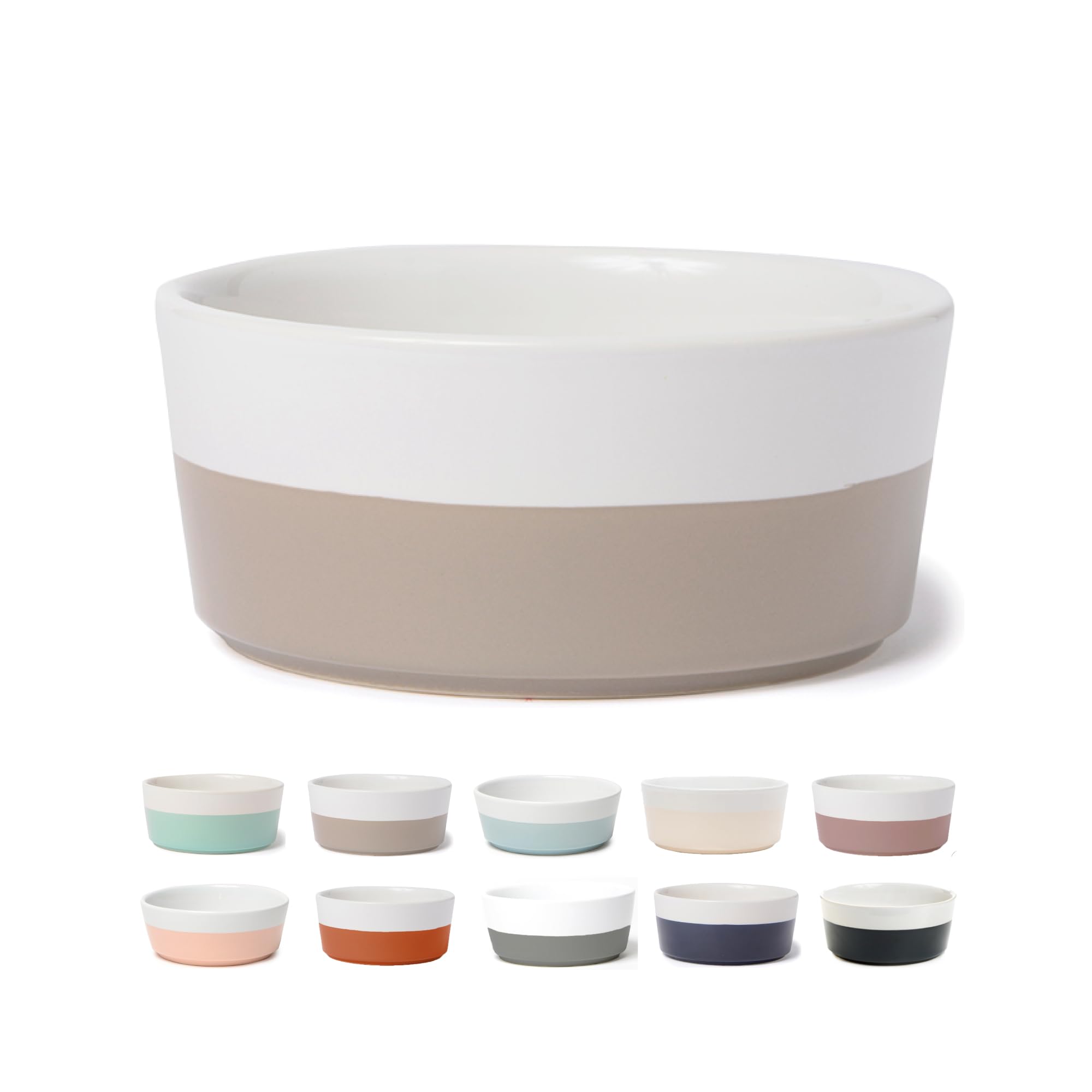 Waggo Dipper Bowl - Vintage Grey - Large - 3.25 x 8.5 inches by Waggo