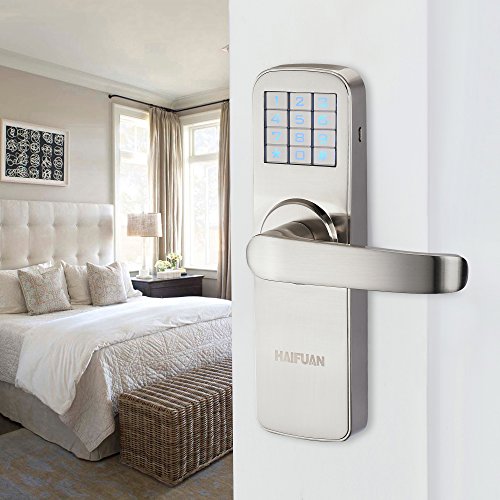HAIFUAN Security Digital Keyless Code Door Lock, Unlock with Code And Key(HFAM5-R)