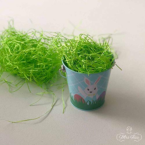 Shredded Paper Gift Basket Filler - Natural Packing Shreds for Crafts, Boxes and Bags, Recycled Decorative Stuffing Material, Raffia Confetti Easter Grass Fill by Mrs Fizz (Lime Green, 10 LB)
