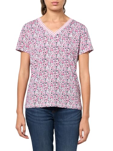 Nautica Women's Short Sleeve V-Neck Tee Camilla Rose Multi, Small