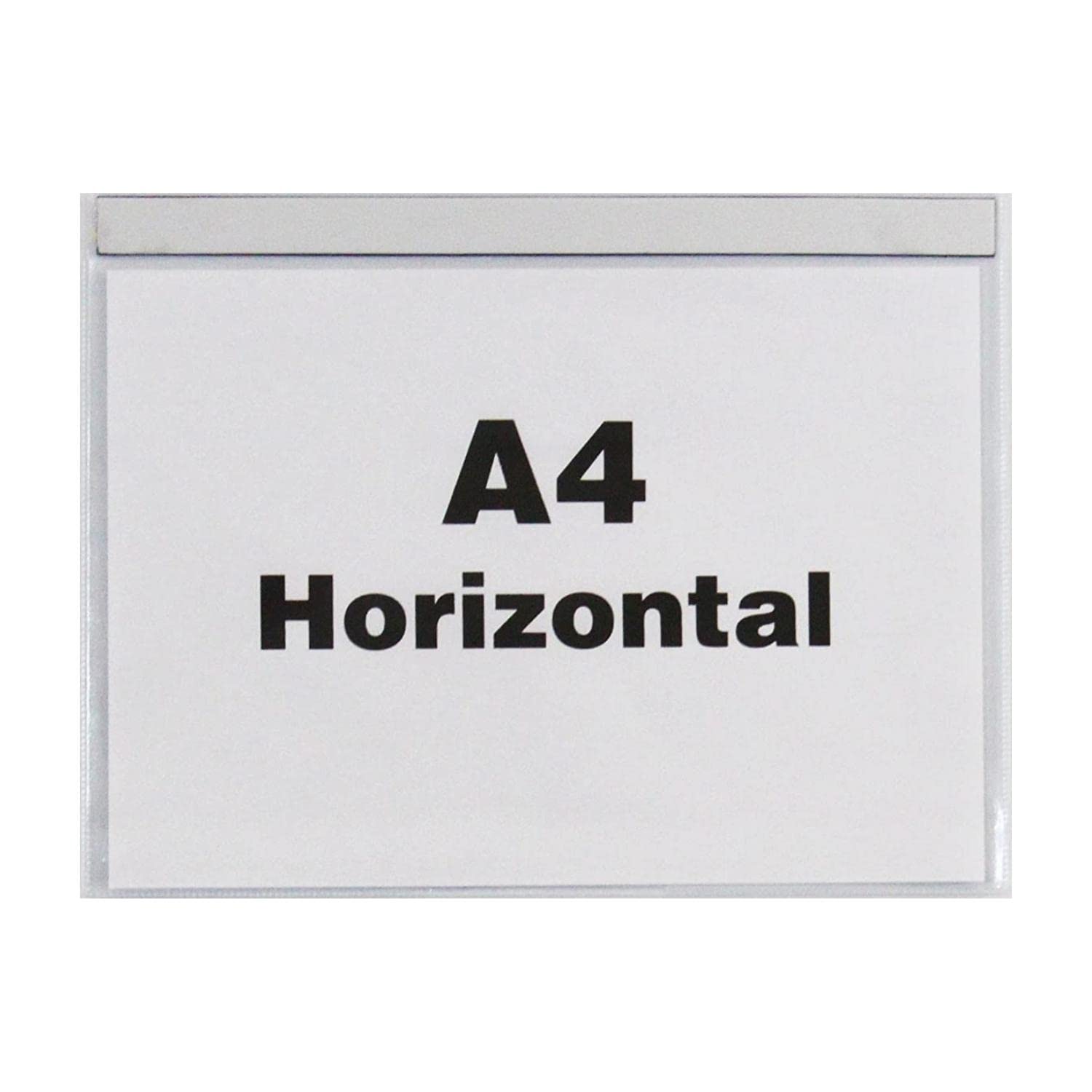 Beaverswood Strength Clear Magnetic Document Pocket ID, Magnetic Document Holder, Magnetic Display Board - 310mm x 215mm, A4 Horizontal, Pack of 10