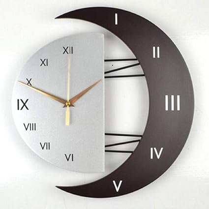 saonan Gran Luna Creativa 3D Colgante de Pared de Metal Diseño Moderno