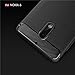 Nokia 6 Case,Mustaner Shock-Absorption Carbon Fiber Flexible TPU Rubber Soft Silicone Full-body Protective Cover for Nokia 6 (Black)
