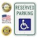 Handicap Parking Sign, Reserved Parking Sign, 12x18 Inches, 3M EGP Reflective .063 Aluminum, Fade Resistant, Made in USA