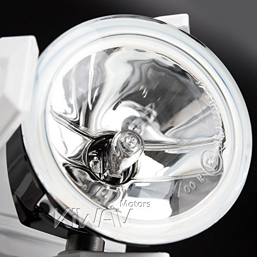 KiWAV Magazi motorcycle NS-41 round fog light white fork tube mount