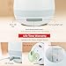 Okearin F1 Bluetooth Speakers Night Light Breathing Light Music Flower Pots Smart Plant Pots Play Music by Touching Plants Rechargeable Indoor Outdoor Office Home Decor Festivel Gift (White No Plant)