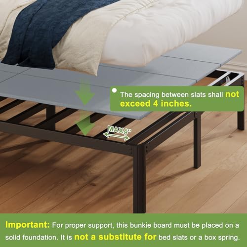 Yicensen Queen Bunkie Board, Heavy Duty Bunkie Board Queen, Bed Support, Moisture-Resistant, Anti-Slip, Breathable, Grey