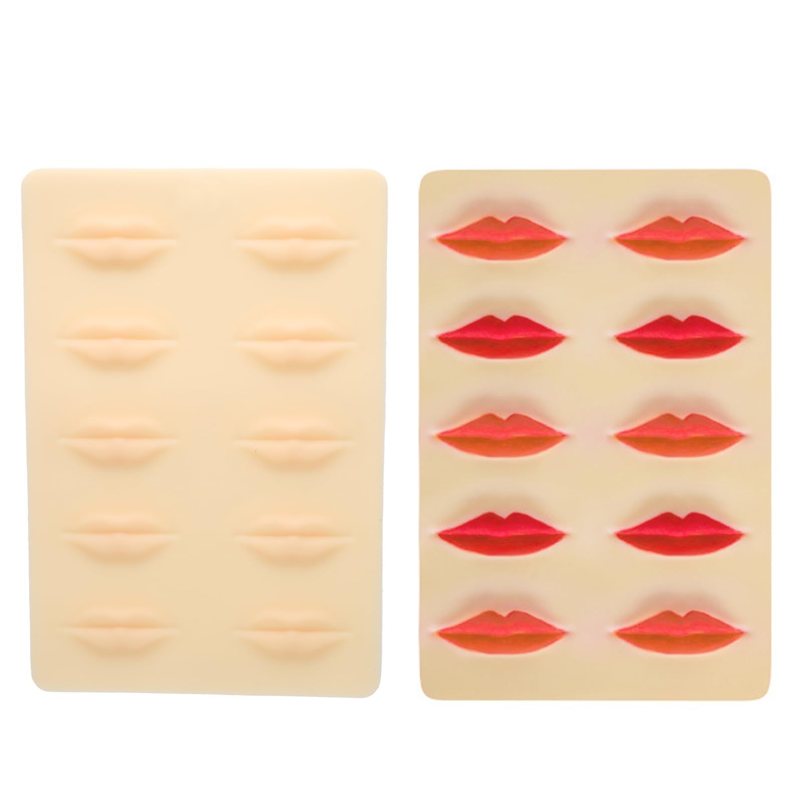Professional Rubber 3D Cosmetic Permanent Makeup Lips Tattoo Practice Skin, Fake Skin Tattoo Supplies for Beginners, 8.5 x 5.7in