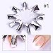 BORN PRETTY Nail Art French Tip Line Edge Cutter Stencil Trimmer Muti Sizes Nail art manicuring Styling Tool 3 Patterns Set