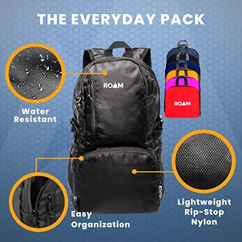 Roam 25L Hiking Daypack, Lightweight Packable Rainproof Backpack