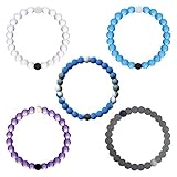 Bracelet Set of 5, Shark, Classic, Blue, Purple, Grey, Size M