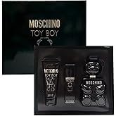 Moschino Toy Boy for Men – 3 Pc Gift Set with 3.4oz EDP Spray, 0.34oz EDP Spray & 3.4oz Body Gel