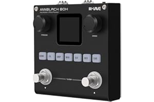 LUOUY M-VAVE Guitar Multi-Effects Processor Pedal with 80+ Built-in Effects, 44.1KHz / 24bit 6+1 Simultaneous Effects, Built-in Rechargeable Battery ANNBLACH BOX
