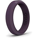 Enso Rings Bevel Thin Silicone Wedding Ring – Hypoallergenic Unisex Stackable Wedding Band – Comfortable Minimalist Band – 5.08mm Wide, 2.16mm Thick
