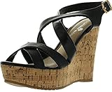 SPIRIT MODA JODY-1 Women Strappy Criss Cross Wedge Plarform Sandal