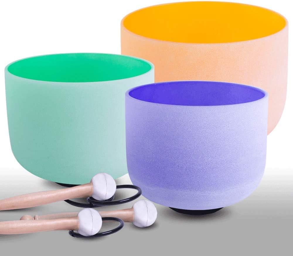 AQM Frosted Quartz Crucible Singing Bowl – 159 Hz (D#3) 20, Open Box