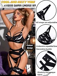 Kaei&Shi Garter Belt Thong Lingerie for