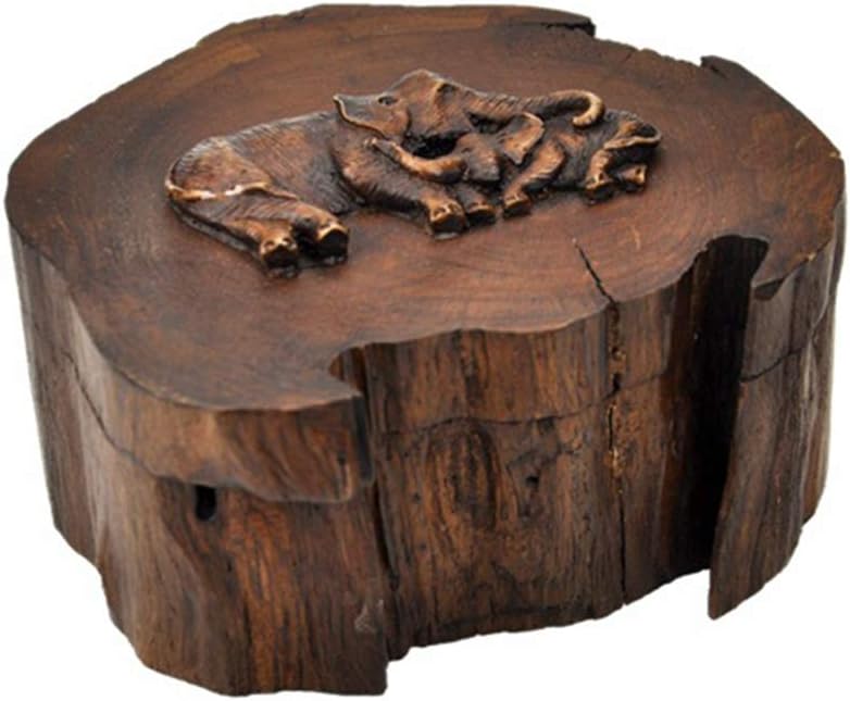 Amazon Com Booluee Vintage Thai Teak Wood Jewelry Box Handmade Wooden Jewellery Box Jewelry Storage Organizer Trinket Holder Rotatable Lid Wooden Box With Elephant Relief L Home Kitchen