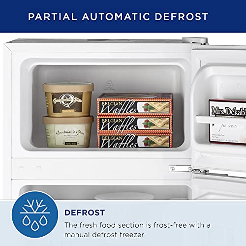 GE Mini Fridge With Freezer 3.1 Cubic Ft. DoubleDoor Design With