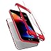 Spigen Thin Fit 360 iPhone 7/8 Case with Exact Slim Full Body Protection and 2 Packs of Tempered Glass Screen Protector for iPhone 7/8 - Red