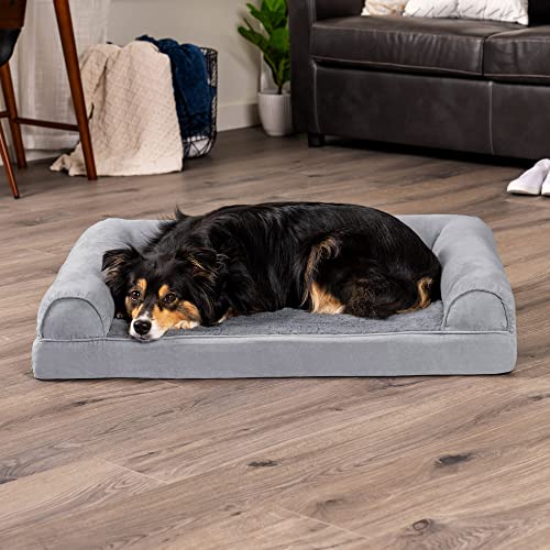 Furhaven Orthopedic Dog Bed for Large/Medium Dogs w/ Removable Bolsters