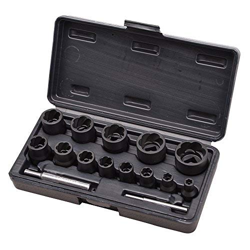 Hesselink® SN-100 Special Screw Extractor Set, 1/2 Inch + 1/4 Inch, 15-piece
