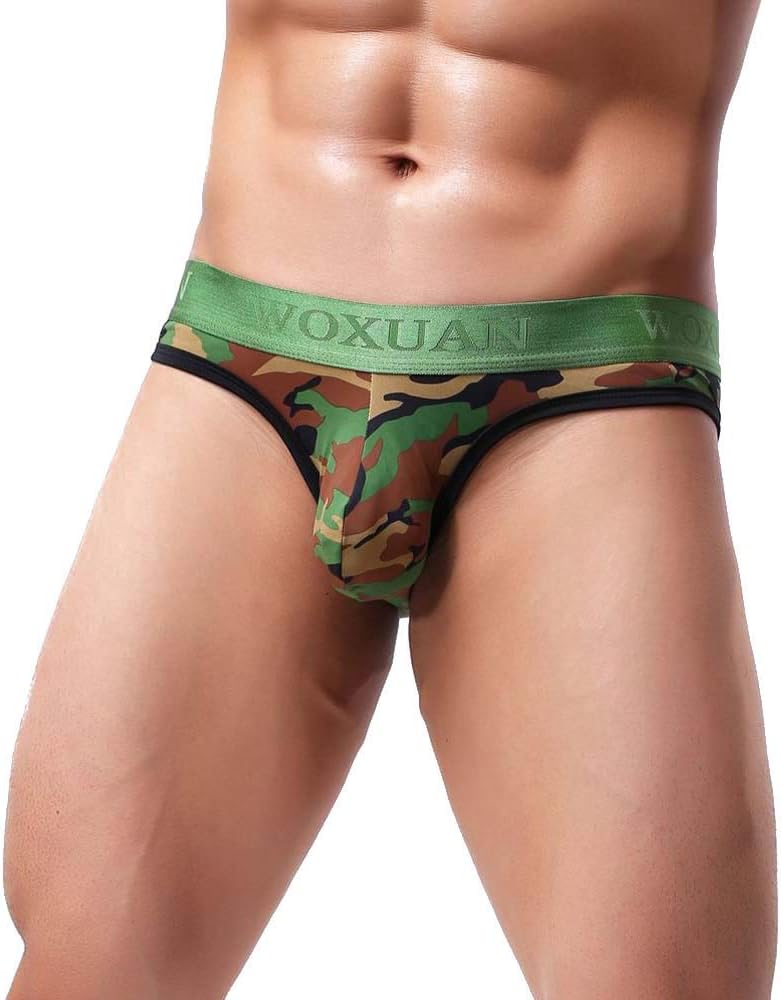 Man Sexy Briefs,Ronamick Men Camouflage Print Briefs G-Strings & Thongs Underwear Bulge Pouch Sports Underpants