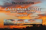 Train Junkies California Sunset- Railroad Backdrop HO Scale