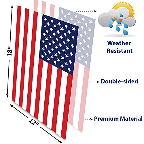 Seasonal Garden Flags 12 Pack - Bright and Shine - 12 Pack Set of 12x18 inch Small Holiday Yard Flags - Double Sided Design for All Seasons and Holidays - Premium Quality Durable Material - Thumbnail 4