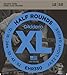 D'Addario Guitar Strings - XL Half Rounds Electric Guitar Strings - Semi-Flat Wound - Bright Tone, Smooth Feel, Reduced Finger Noise - EHR350 - Jazz Light, 12-52
