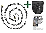 Pocketech Back-to-Basics Kit: 48 Inch-High Limb Hand Chain Saw & Pouch - Blades on Both Sides so it Doesn't Matter How It Lands - Upgraded with 50% More Blades Cut in Both Directions & on Both Sides