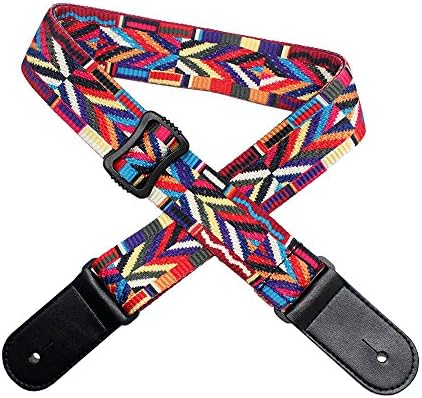 GUI MUSIC Floral Woven Cotton Ukulele Strap