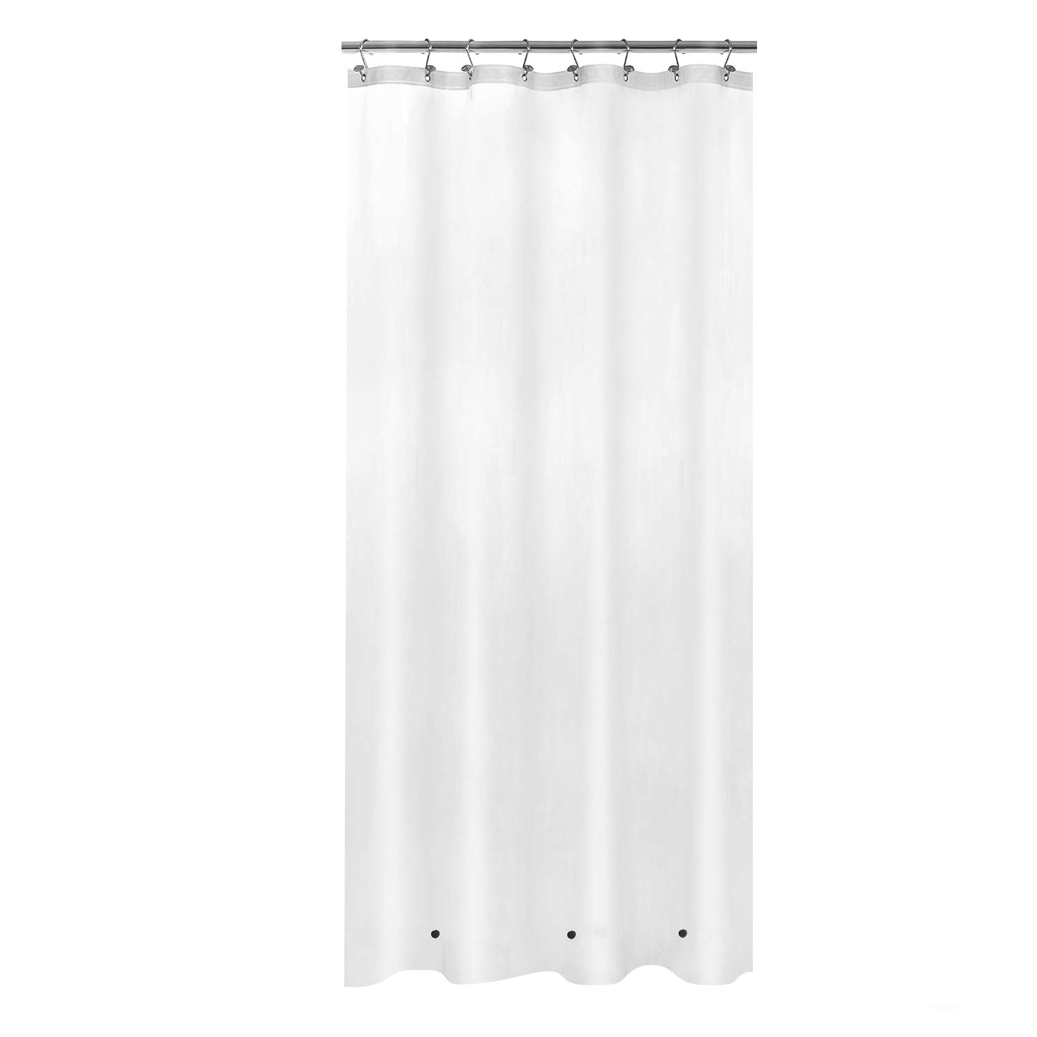 Mrs Awesome Stall Shower Curtain Liner with 3 Magnets 48 x 72 inch, PEVA 8G Thick & Heavy Duty Plastic Shower Curtain for Bathroom, Waterproof, 48x72, Frost