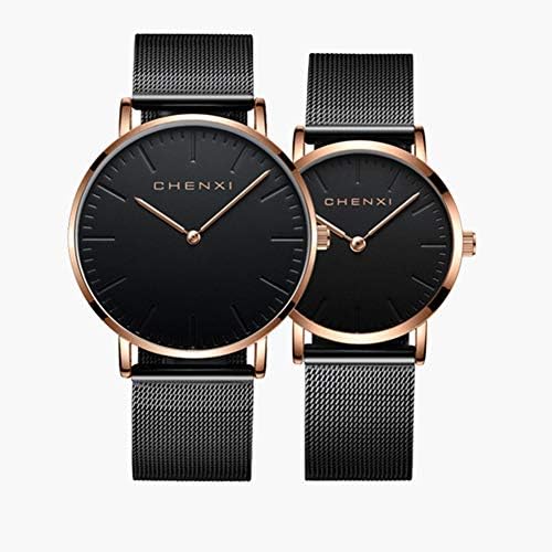 Hswt Couple watch Quartz watch for men and women stainless steel Romantic pairing Valentine's Day romance 2-piece set Watch