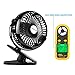 Antmona Battery Operated Fan, Clip on Fan, Portable / Rechargeable / Desk / Stroller Fan with 360 Degree Rotation, 2600mAh Battery for Baby Stroller, Car, Gym, Office, Outdoor, Traveling, Camping