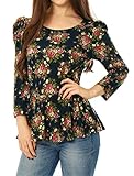 Allegra K Woman Printed Tunic Peplum Top