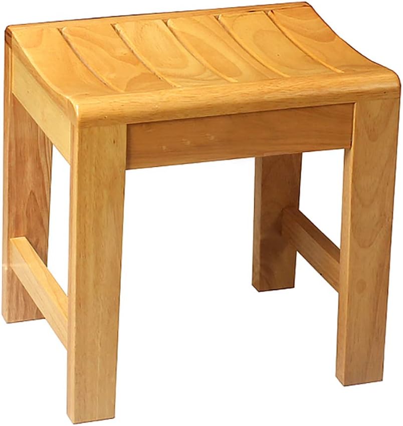 Standing Shelf Bath Stool Shower Stool Solid Wood Stool