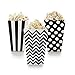 Famoby 36 pcs Black,White Chevron Stripe Polka Dot Paper Popcorn Boxes